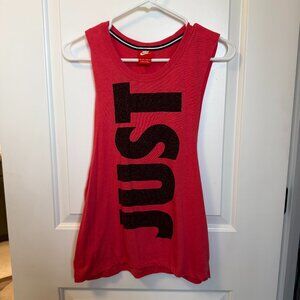 Women's Nike "Just Do It" XS Red Muscle Tank Top